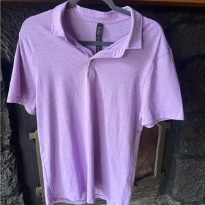 Lululemon Athletica size large L dark lavender  Purple Polo Shirt